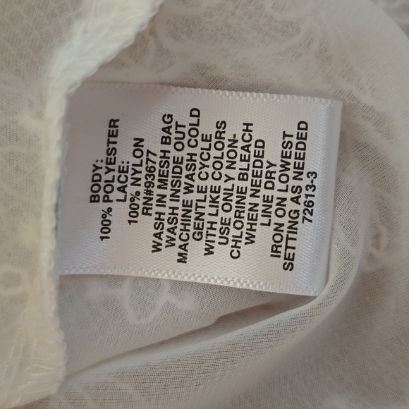 RYEGRASS BRAND WOMEN'S SHEER WHITE FRONT BUTTON BLOUSE TOP SIZE MEDIUM - Picture 15 of 16